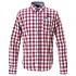 [N.Z.A] Shirt L/S-GN508 (14GN508C) - CHERRY RED/ECRU
