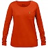 피엘라벤 우먼 오빅 포켓 긴팔 티셔츠 Ovik Pocket T-Shirt LS W (89614) - Flame Orange